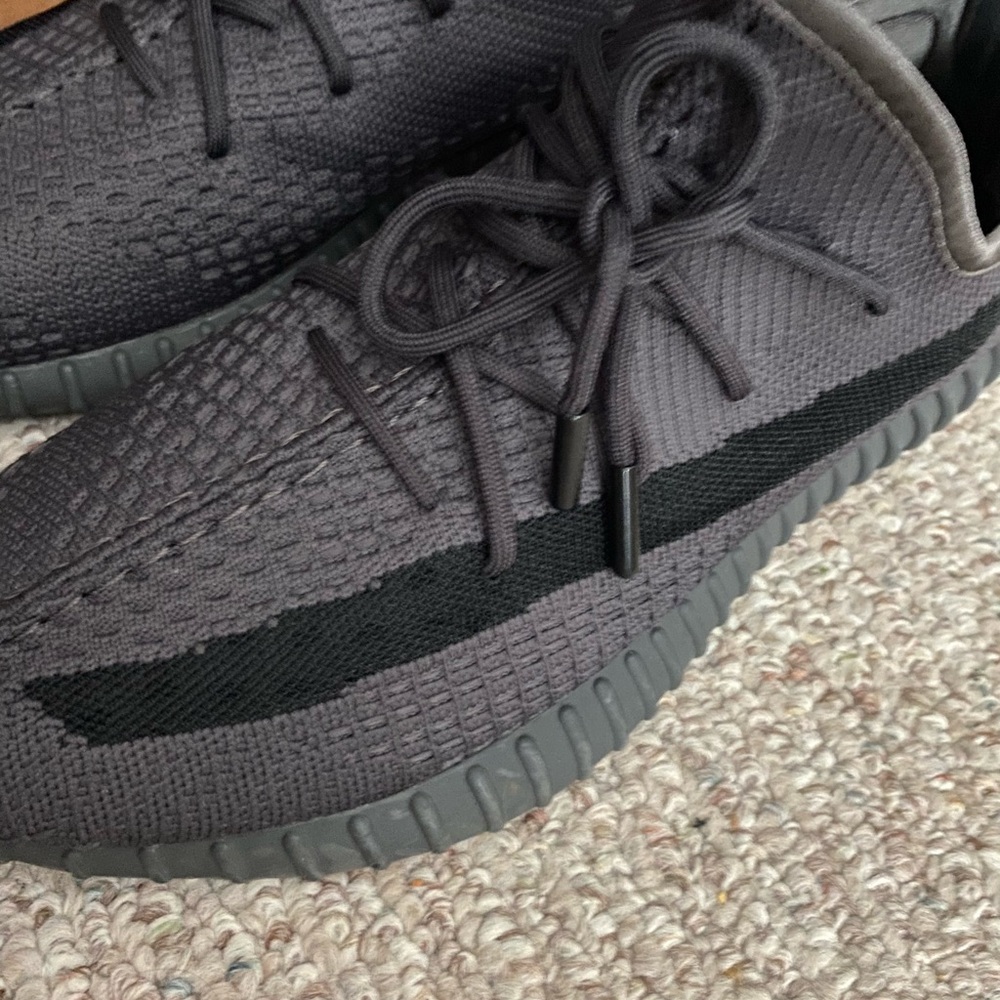 adidas Yeezy Boost 350 V2 Cinder (Non-Reflective) w/ All Black metal lace tips